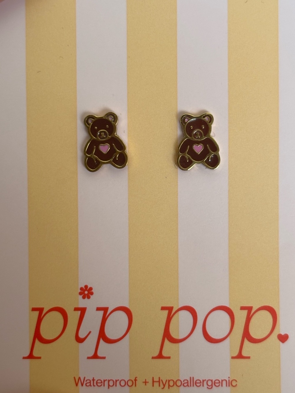 Enamel Teddy Bear Studs